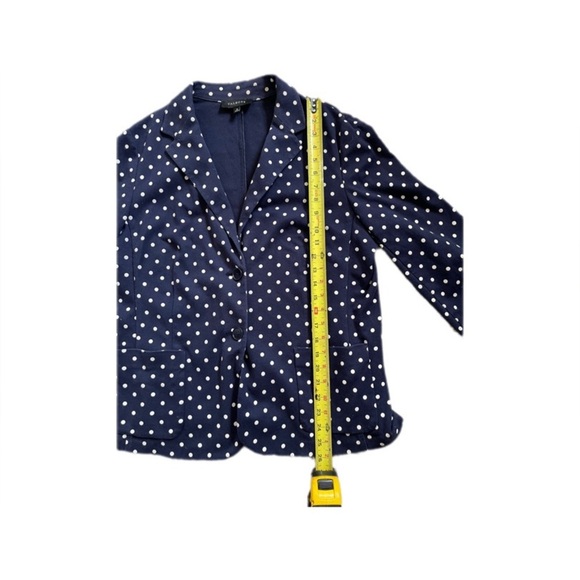 Talbots Navy White Polka Dot Blazer Jacket Women’s XL - Picture 9 of 10